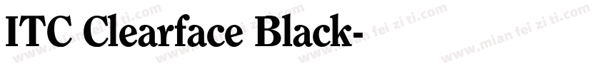 ITC Clearface Black字体转换